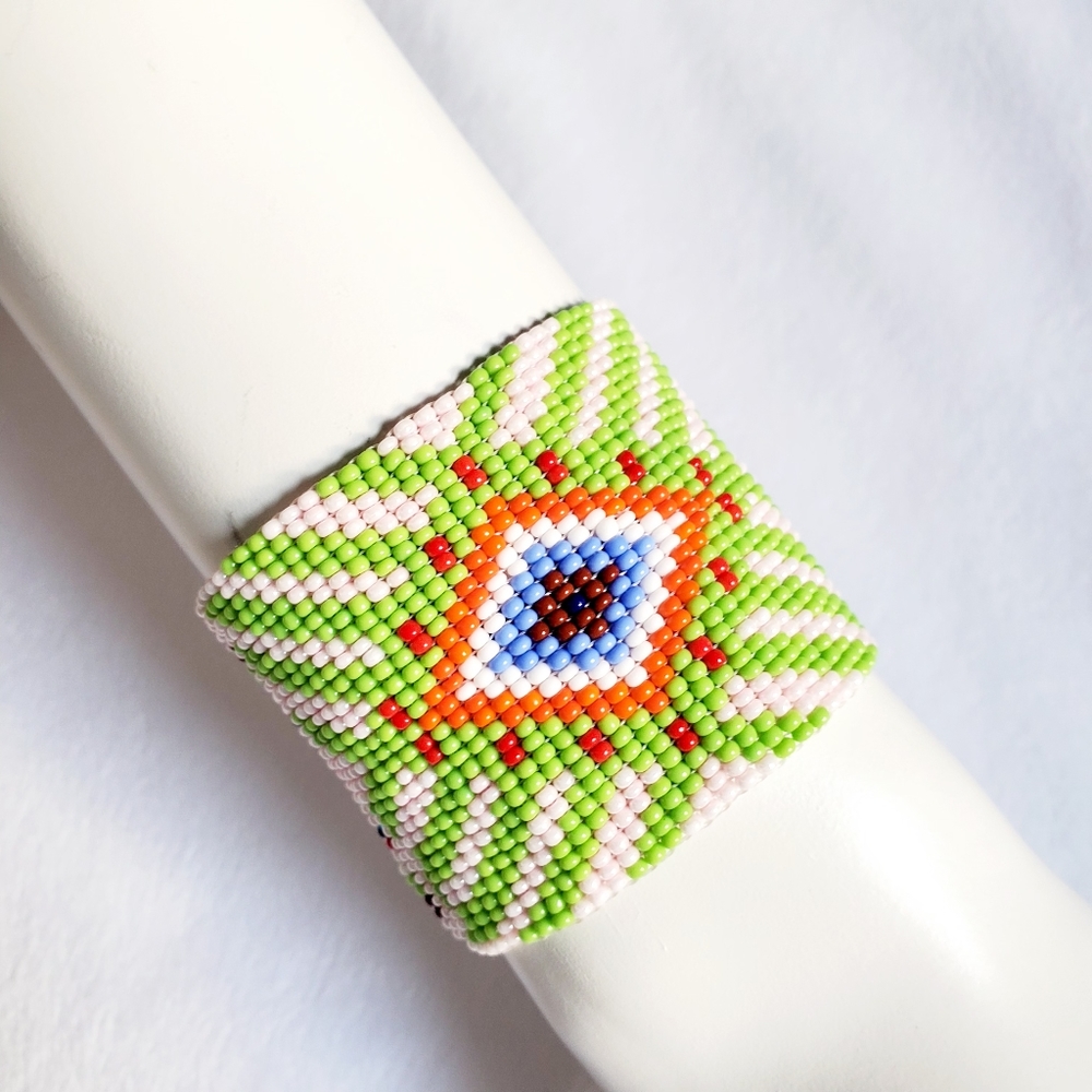 BEADED TRIBAL HANDMADE BRACELET multicolored boho